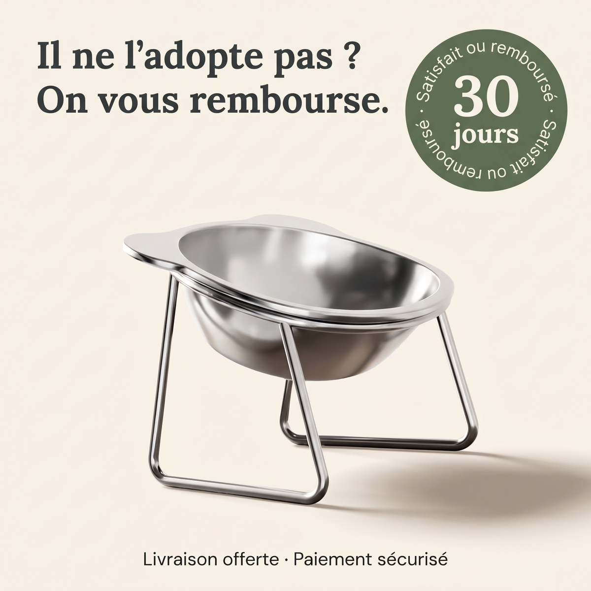 Satisfait ou remboursé 30 jours, livraison offerte