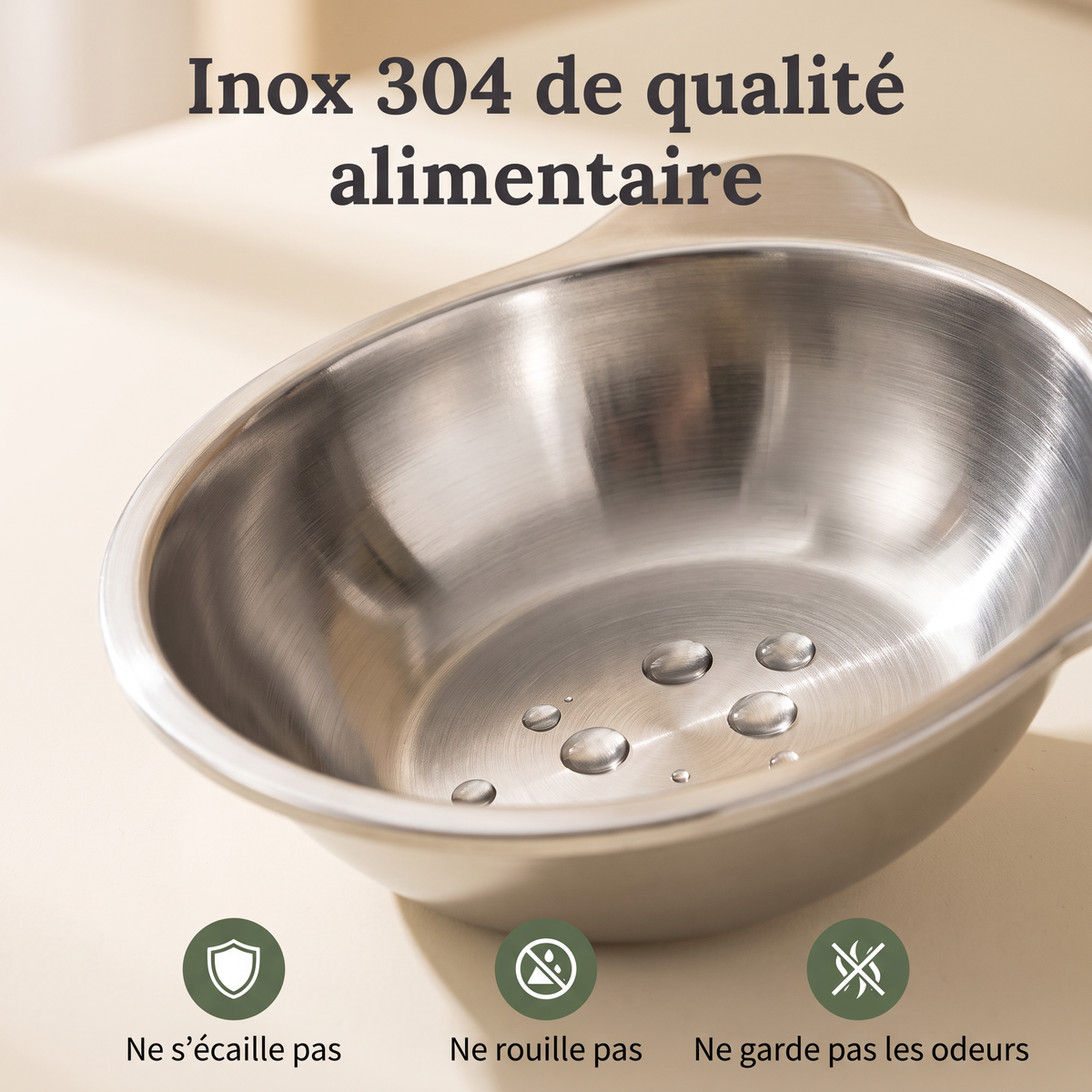 Bol en inox 304 de qualité alimentaire