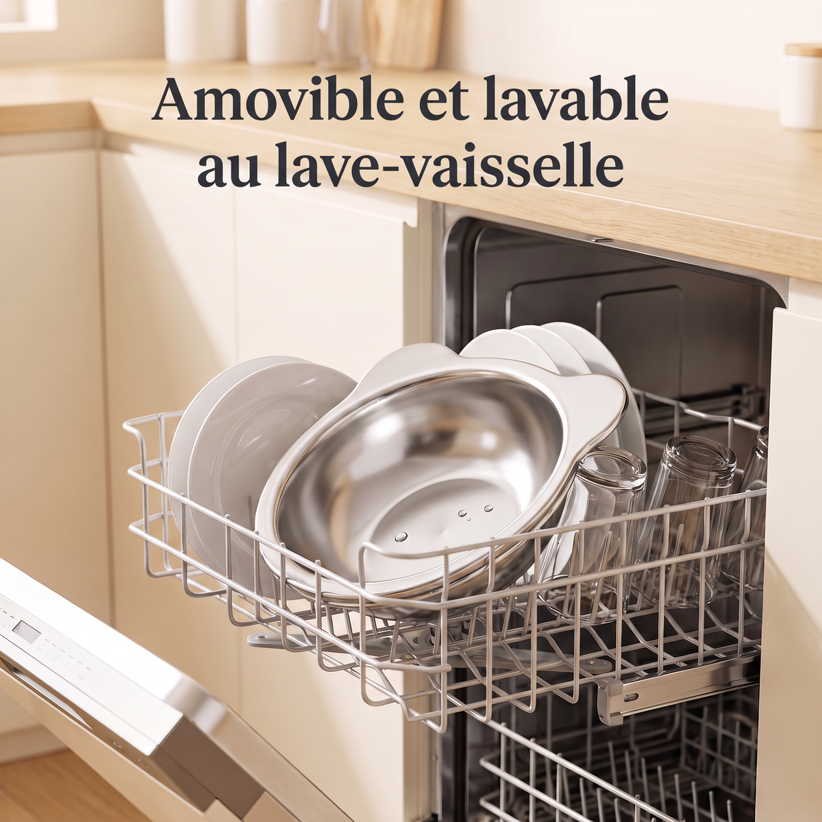 Bol amovible et lavable au lave-vaisselle